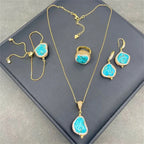 Raw Unique Irregular Turquoise Crystal Jewelry