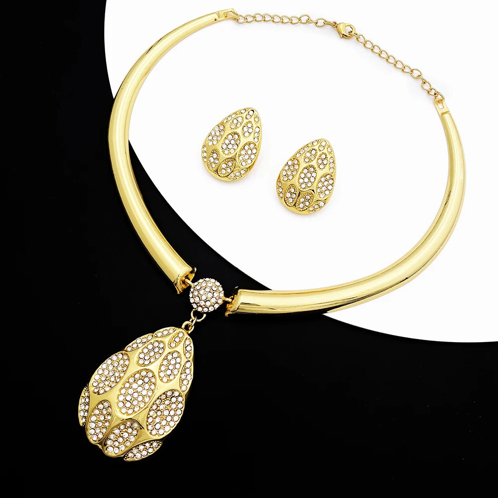 New Necklace And Earrings Set Unique Dubai Fashion