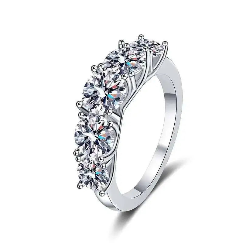 TY 3.6carat D Color Real Moissanite Ring For Women