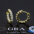 JoyceJelly 2.6cttw D Color 3mm All Moissanite Earrings