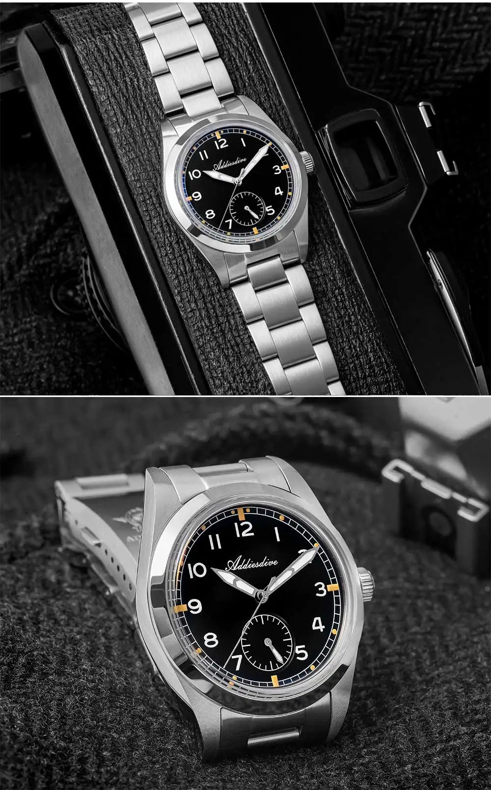 Addiesdive Men's Watch 36mm Waterproof 100m Quartz