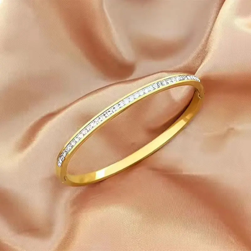 Anziw Luxury Moissanite Single-Row Starry Sky Bangles