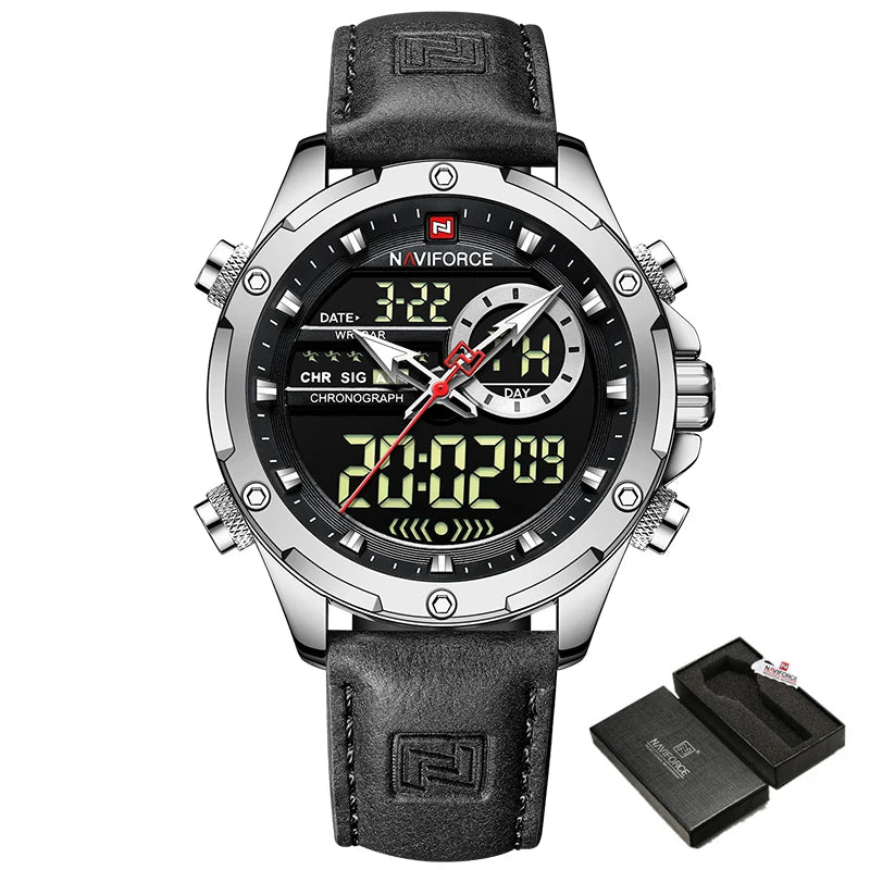 NAVIFORCE Digital Men Military Watch Waterproof - S B With Box