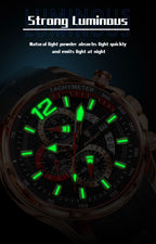Poedagar Montre-bracelet pour homme à date chronographe
