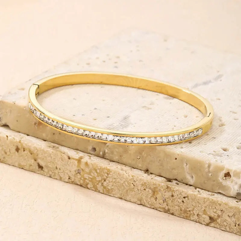 Anziw Luxury Moissanite Single-Row Starry Sky Bangles