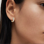 These 925 sterling silver moissanite earrings are