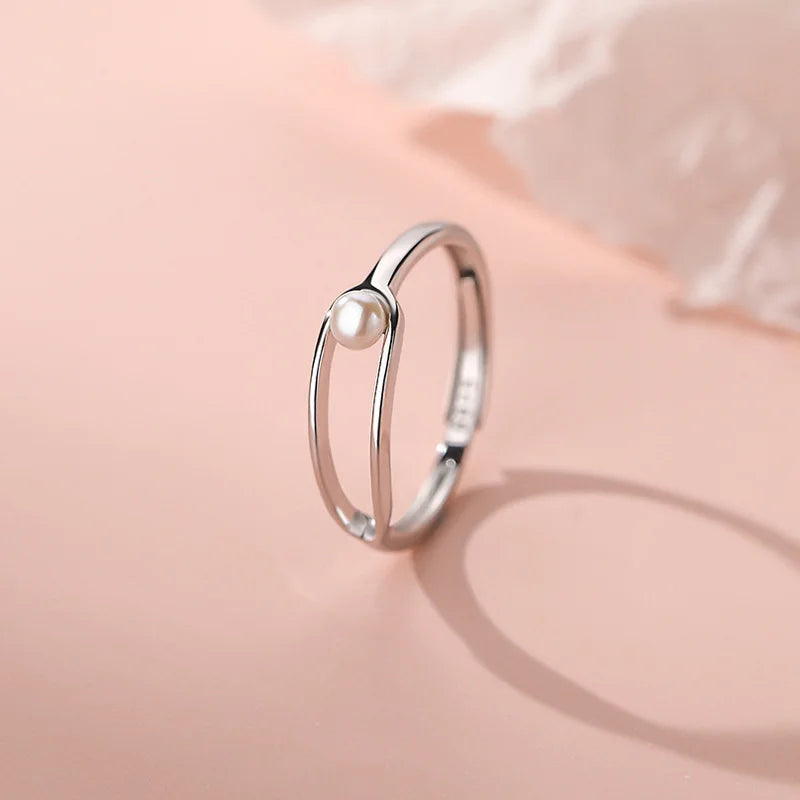 Softpig INS Real 925 Sterling Silver Pearl Geometr.