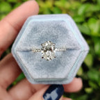 1/2/3/4CT Oval Cut Full Moissanite Engagement Rings
