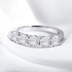 White Gold D Color 4mm Moissanite Ring for Women 1.5CT