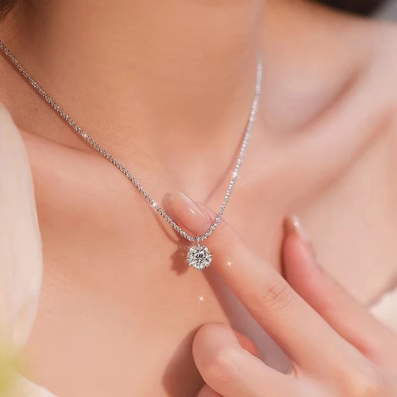 Luxury 1CT GRA Sparkling Moissanite Diamond White