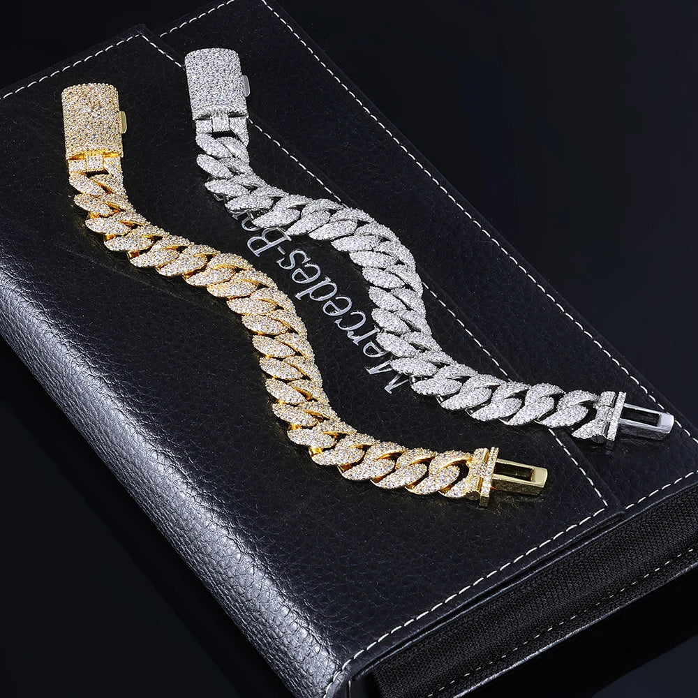 Eskeem New 14mm Irregular Cubic Zirconia Cuban