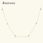 Andywen 925 Sterling Silver Gold Olive Yellow.