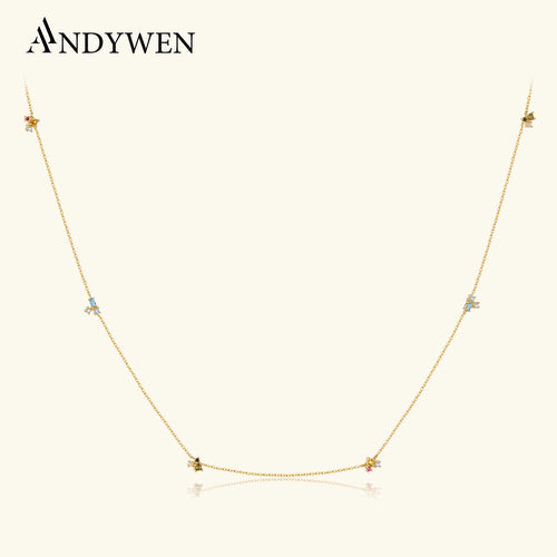Andywen 925 Sterling Silver Gold Olive Yellow.