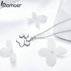 Bamoer HOT Sale Gold Silver Cat Paw Necklace Dog.