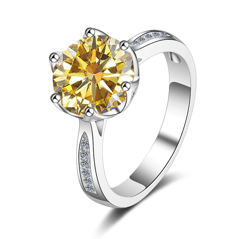 JoyceJelly Luxury 3ct D Color Moissanite Rings