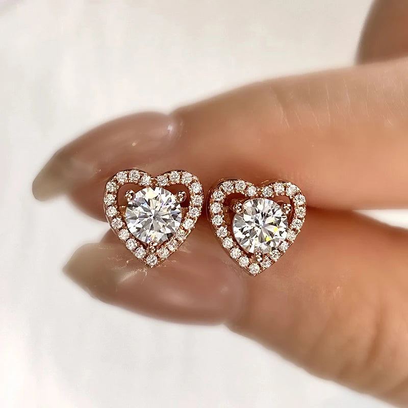 DiamondWorld Real 0.5CT D Color Moissanite Diamond - Rose gold color / 0.5 carat Moissanite