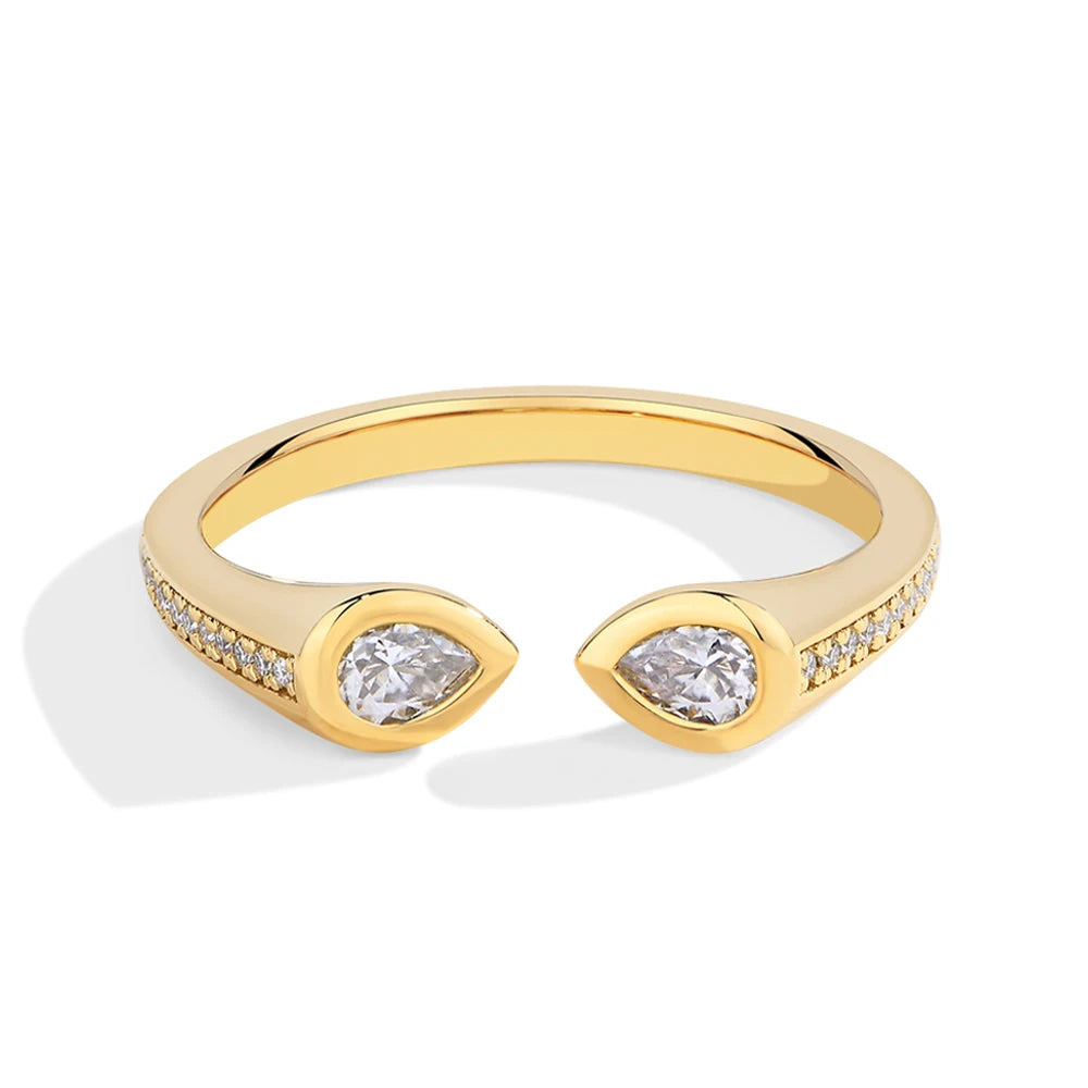 Mintybox Pear Shape Lab Grown Diamond Ring 0.5CT