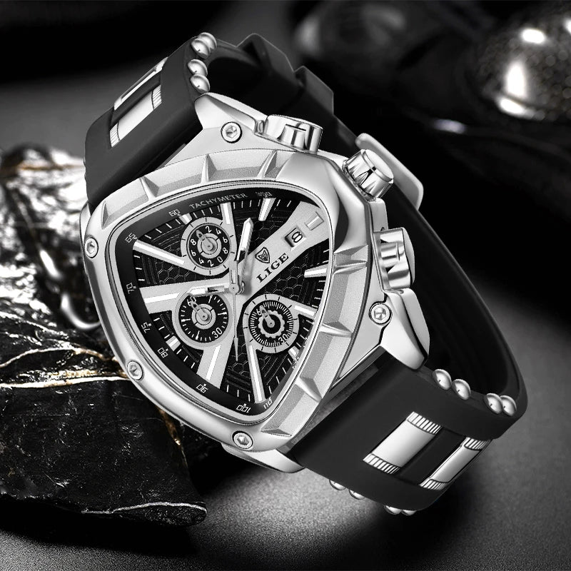 Lige Watch for Men Chronograph Casual Fashion.