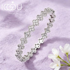 IOGOU Classic 2.5mm Moissanite Four Leaf Flower