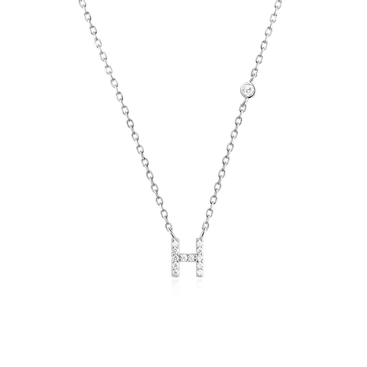ANDYWEN 925 Sterling Silver Gold Small 26 Letters A- Z - Silver H