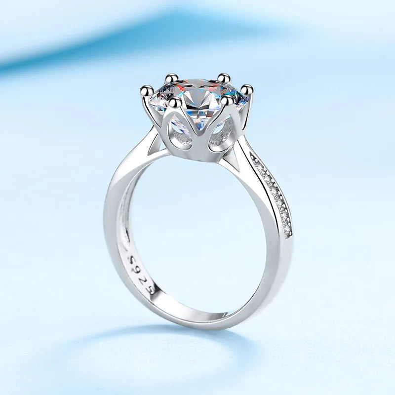 JoyceJelly Luxury 3ct D Color Moissanite Rings