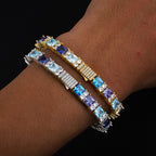 Hip Hop Iced Out Jewelry New 7MM Wide Inlaid Colorful