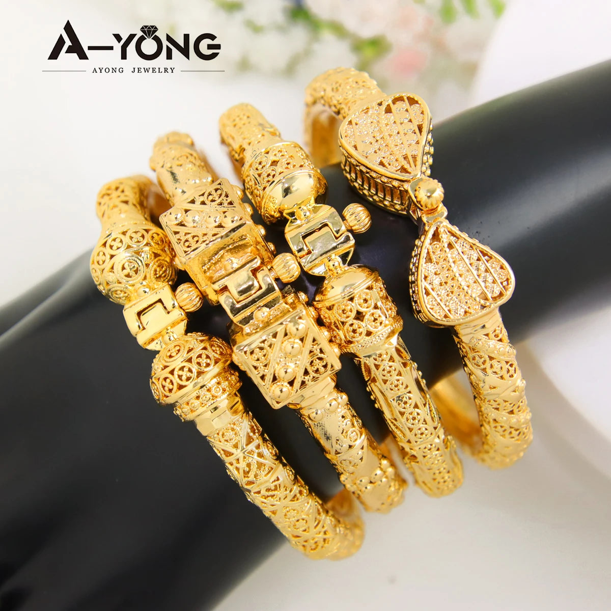 Dubai 24k Gold Jewelry Bracelet Copper Gold Plated