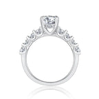 Super Flash 3ct 7x12MM Elliptical Moissanite Ring