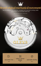 Olevs Automatische mechanische Uhr für Herren Datum