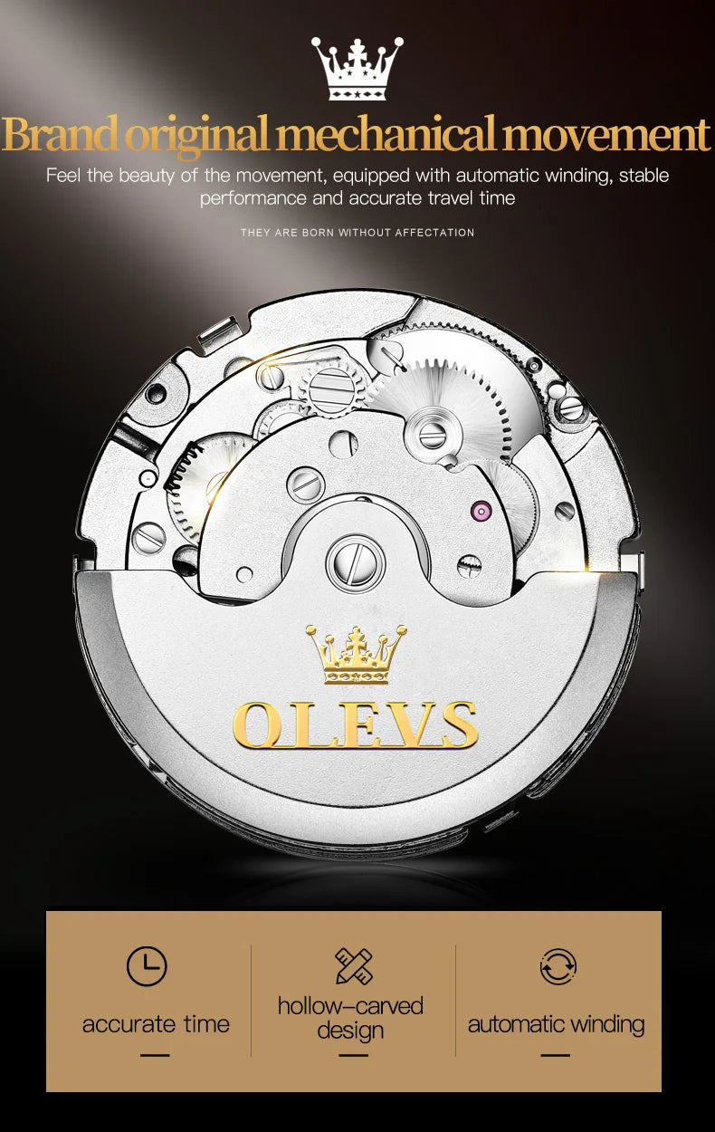 Olevs Automatic Mechanical Watch for Men Date