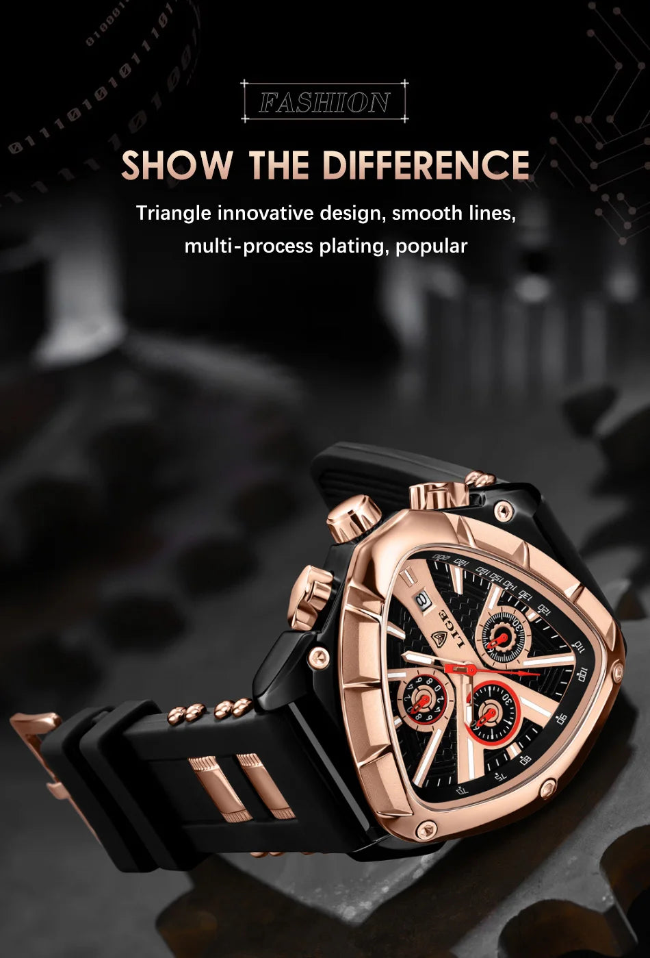 Lige Watch for Men Chronograph Casual Fashion.