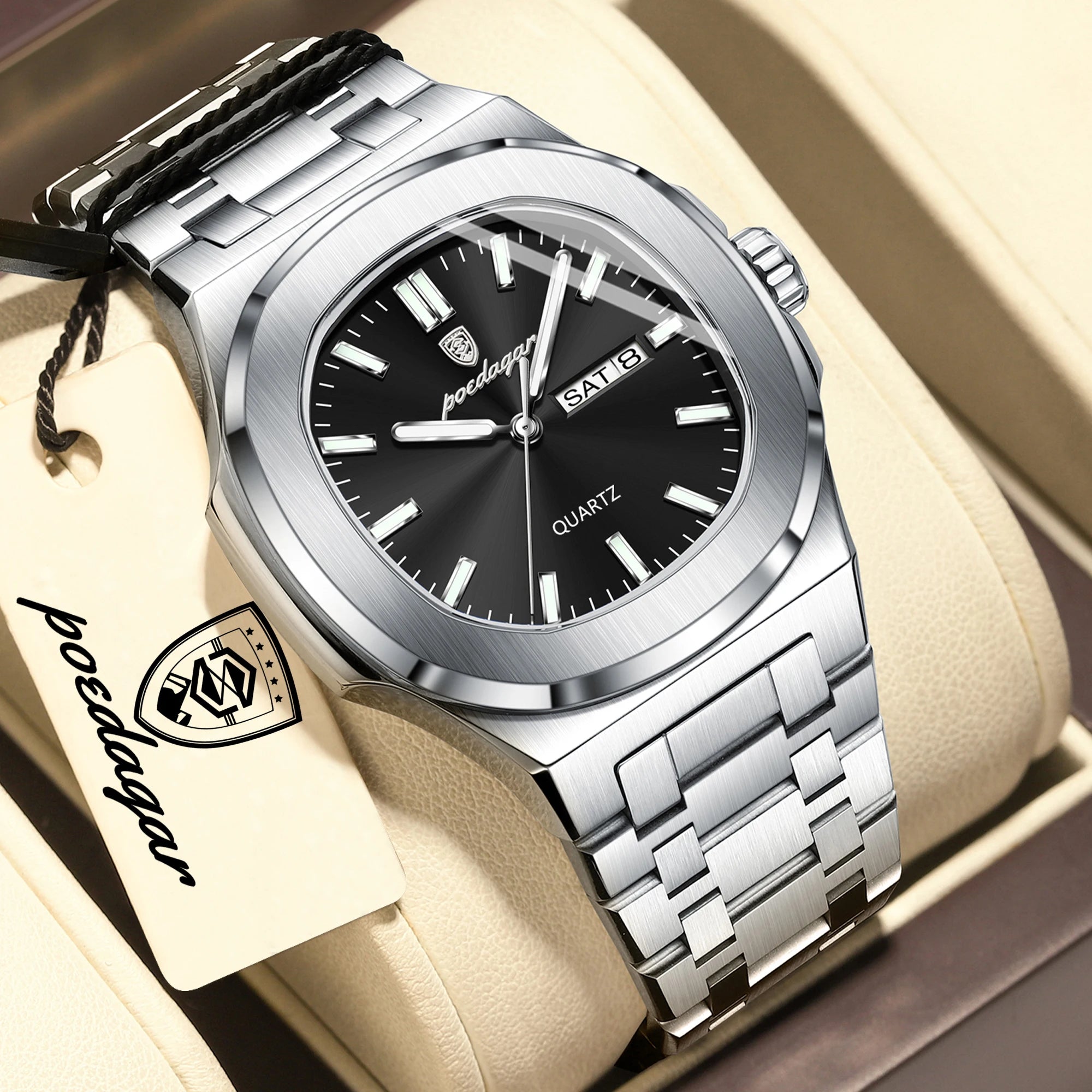 Poedagar Top Trendy Men's Watches Waterproof Lumin