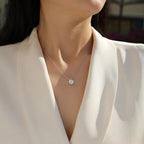 1.0ct-5ct Moissanite Pendant Necklace With Certifi