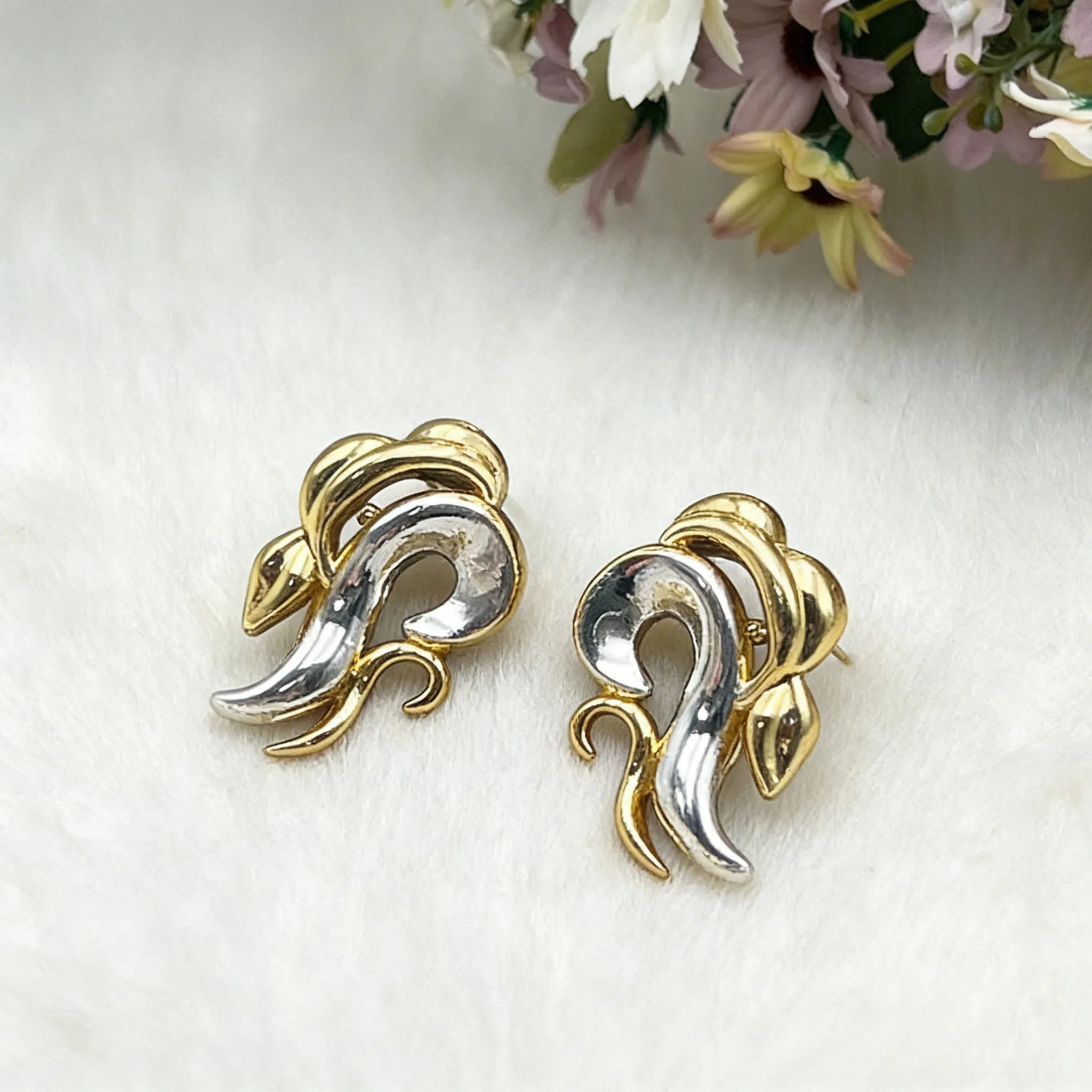 Luxury Jewelry Sets For Women Gold Color Earrings.
