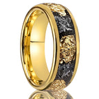 8MM Meteorit Wolframring für Herren Modeschmuck