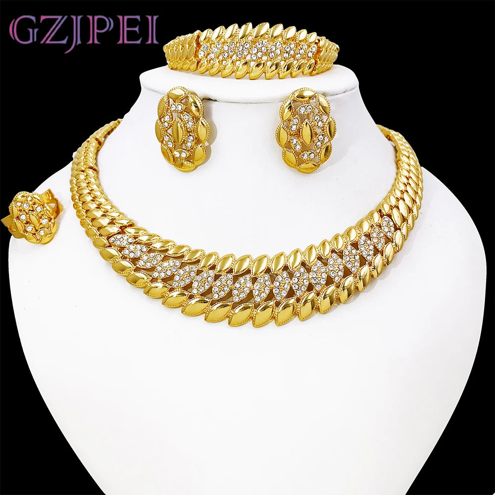 High Quality Dubai Gold Plated Jewelry Set For