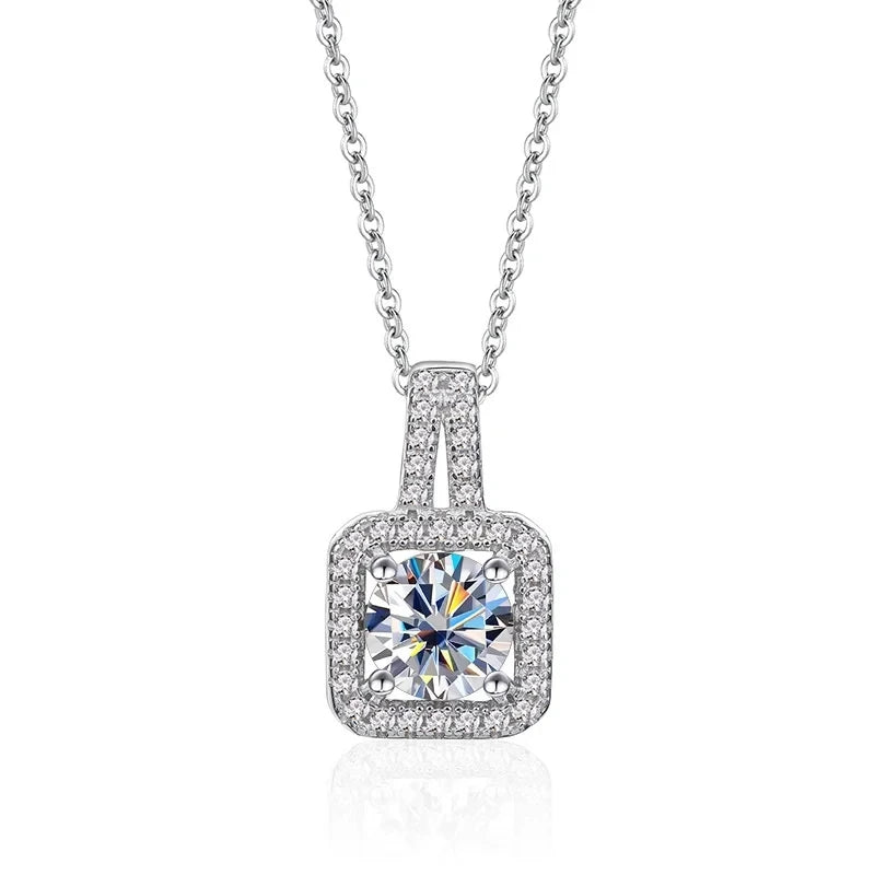 JoyceJelly Real S925 Sterling Silver 1 Carat Moiss