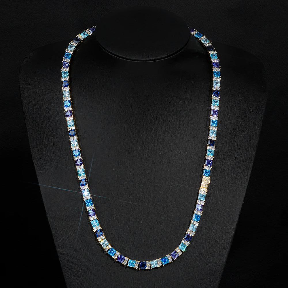 Hip Hop Iced Out Jewelry New 7MM Wide Inlaid Colorful