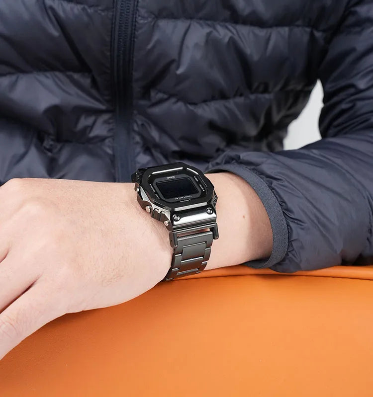 Quick Metal Modified watchband Case Suit For Casio.
