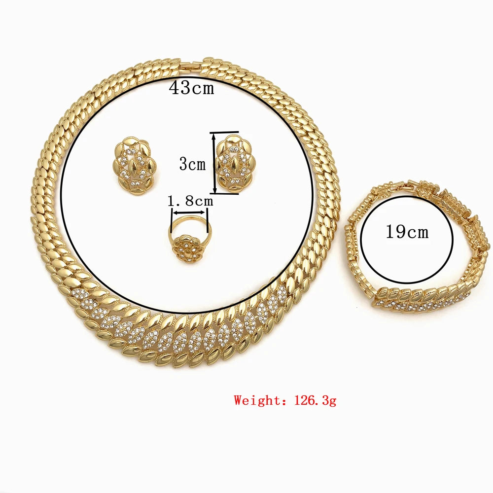 High Quality Dubai Gold Plated Jewelry Set For