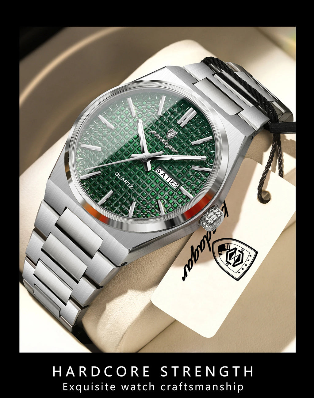 Poedagar Top Original Quartz Men Clock Waterproof