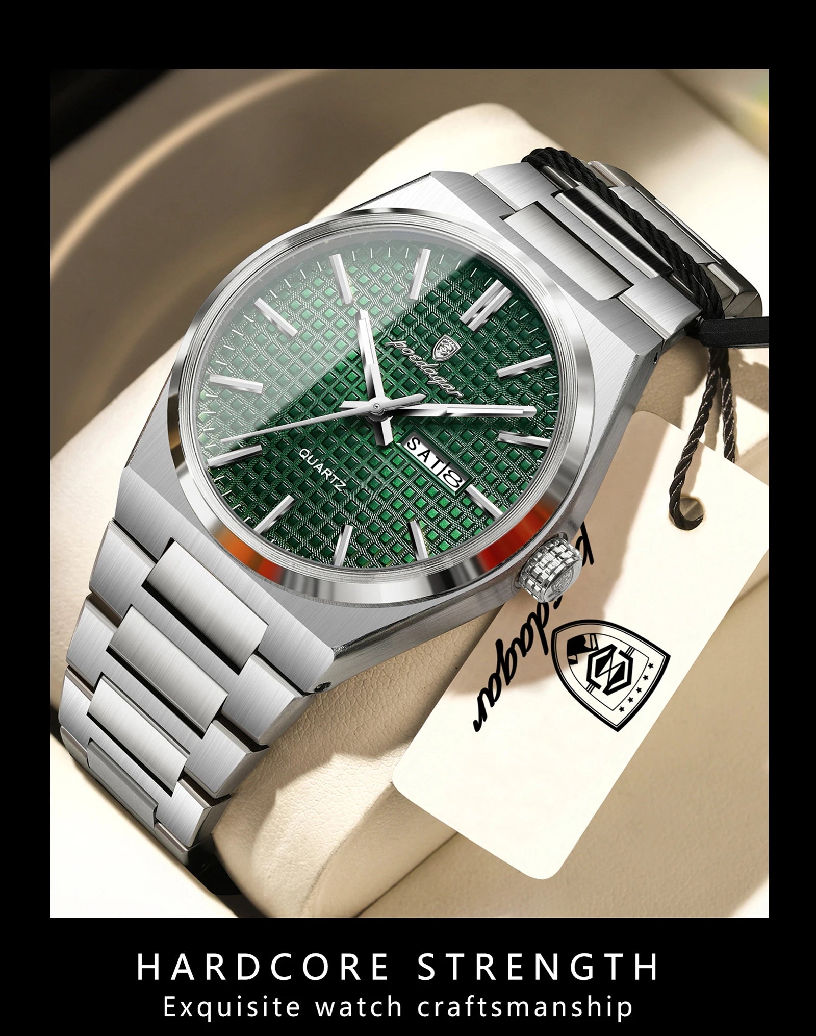 Poedagar Top Original Quartz Men Clock Waterproof
