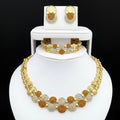 latest Italian Ladies Fine Jewelry Sets Gold Color