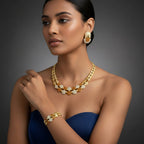 latest Italian Ladies Fine Jewelry Sets Gold Color