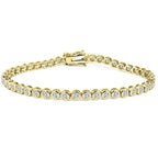 Lnkry Exquisite Round Bezel 3mm Moissanite Tennis