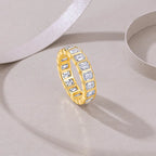 Jiuzuan Moissanit Ring, S925 Silber, 18K Weißgold