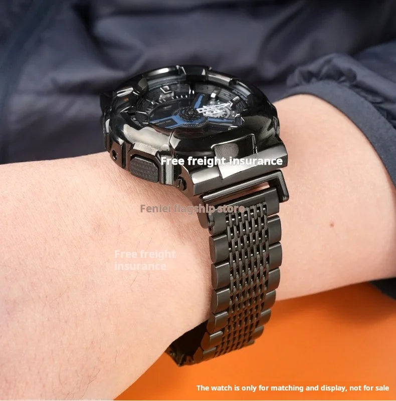 Quick Metal Modified watchband Case Suit For Casio