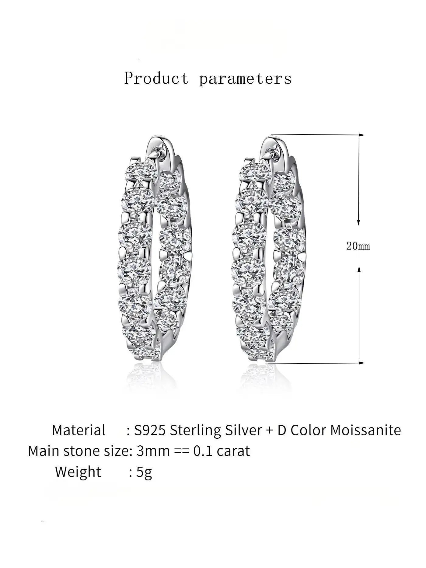 SG 2.6ct D Color Moissanite 925 Sterling Sliver