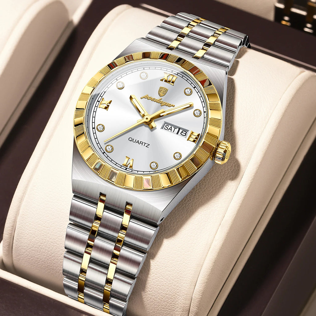 Poedagar Casual Ladies Watch Luminous Waterproof