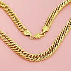 Herren 10MM 60CM Seitenkette, 24K Gold,